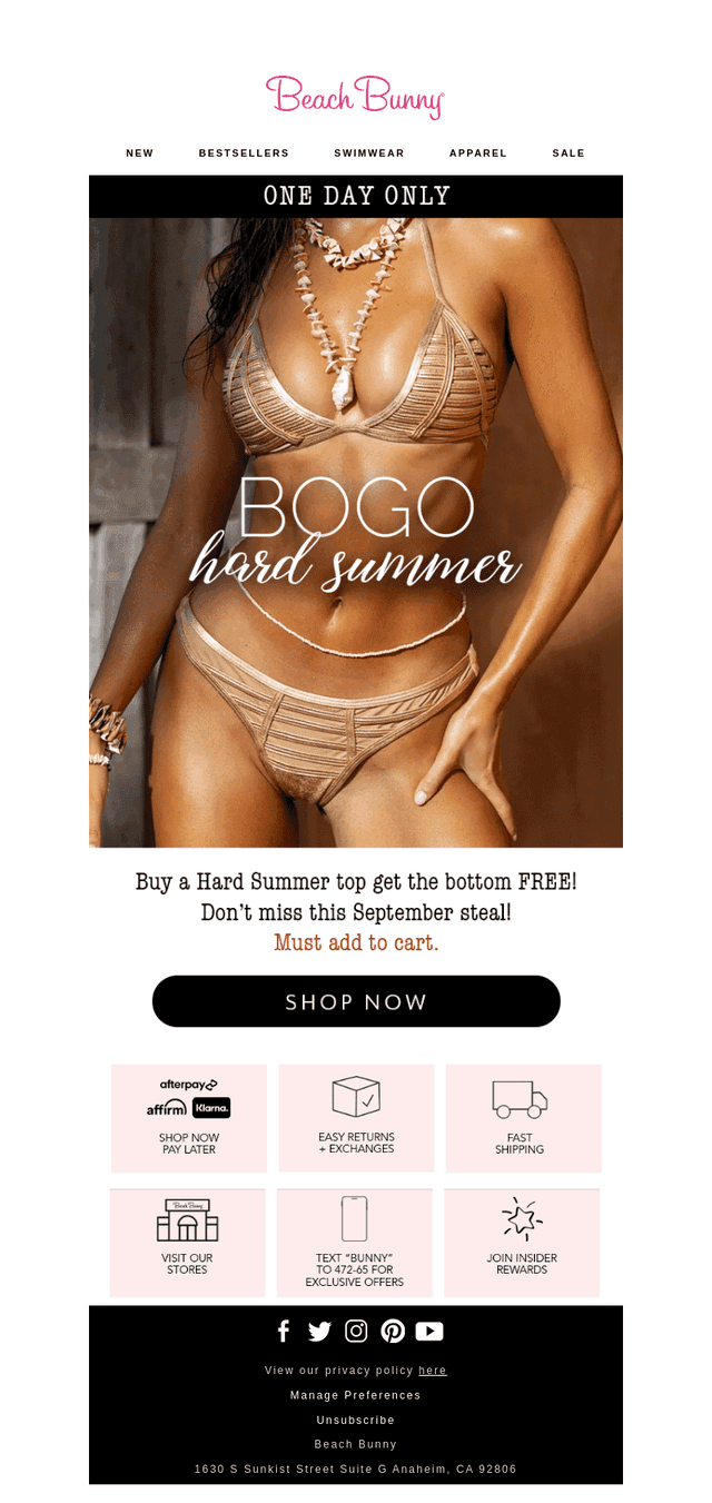 Beach Bunny Swimwear email from Fri, Sep 11, 2026