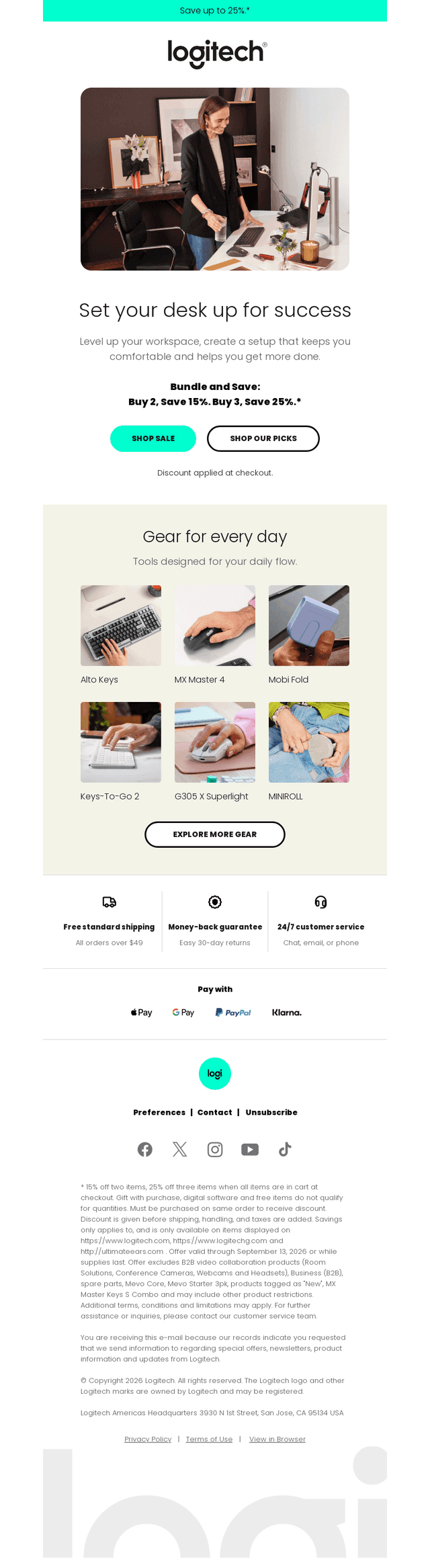 Logitech email from Fri, Sep 11, 2026