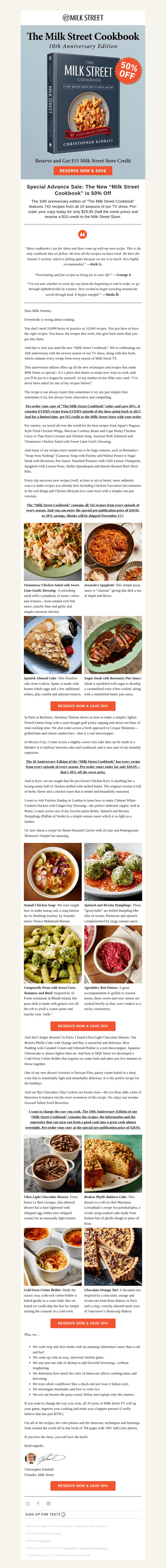 Milk Street email from Sat, Sep 12, 2026
