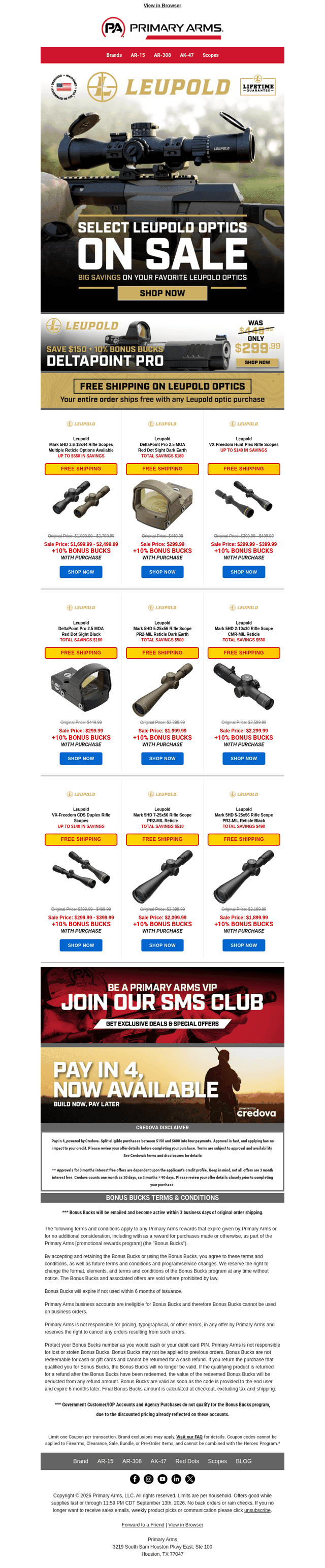 Triple Savings on Select Leupold Optics!