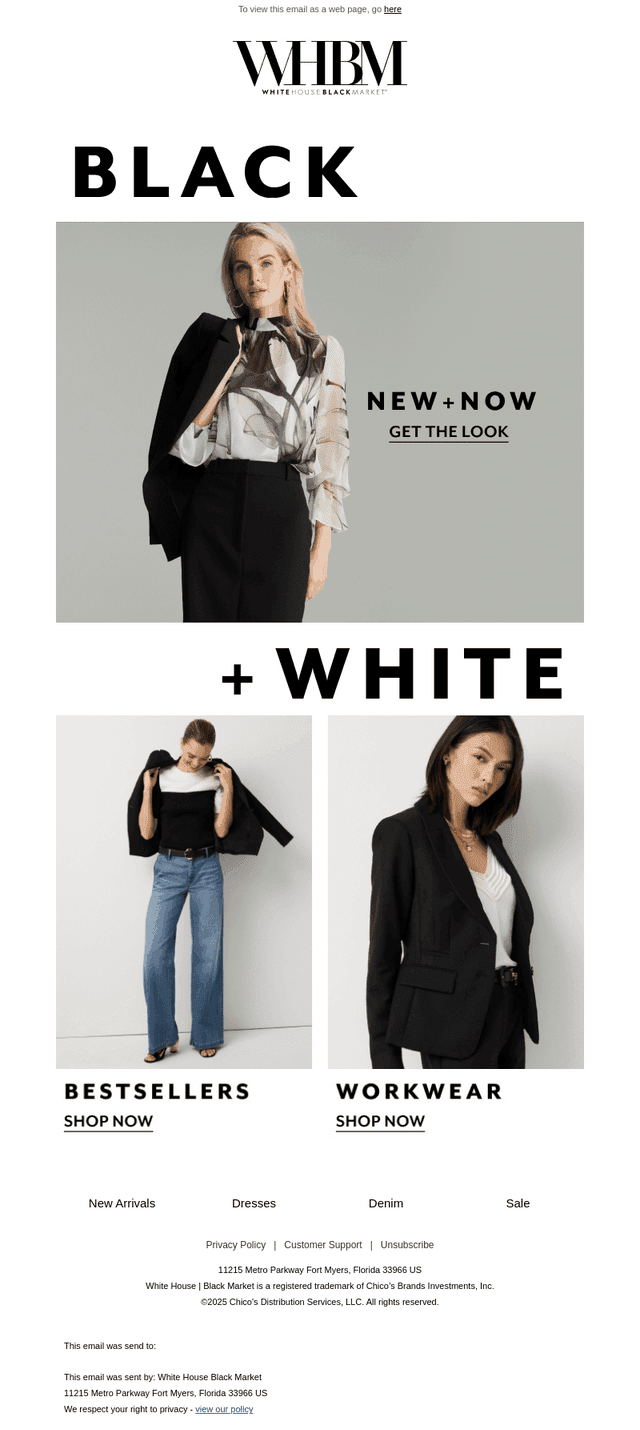 White House Black Market email from Sat, Sep 12, 2026