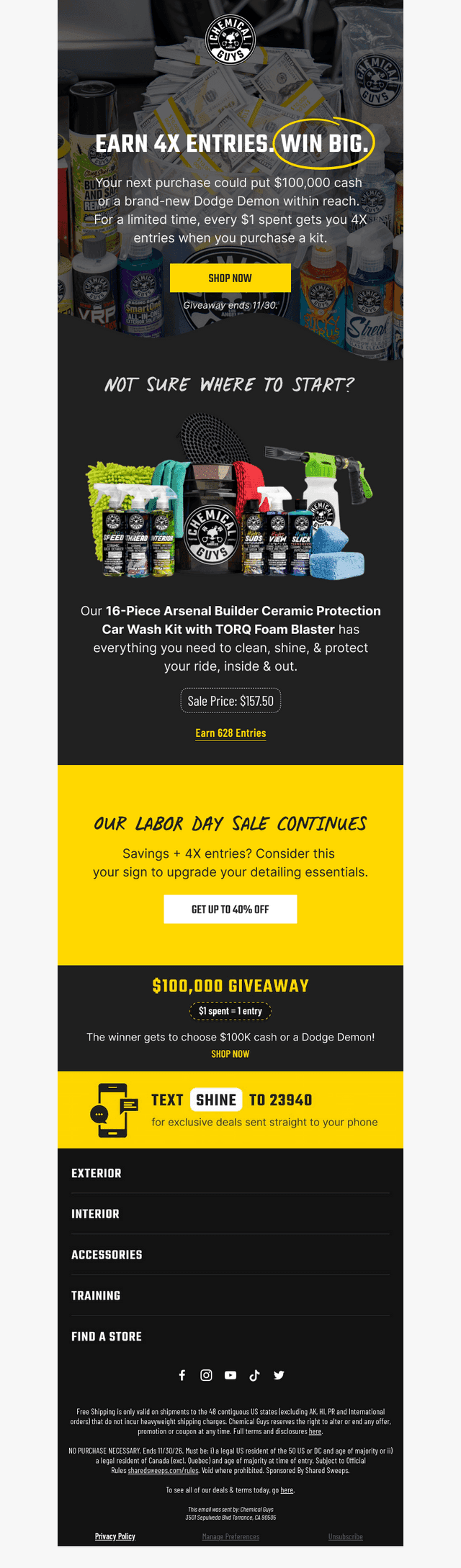 Chemical Guys email from Sat, Sep 12, 2026