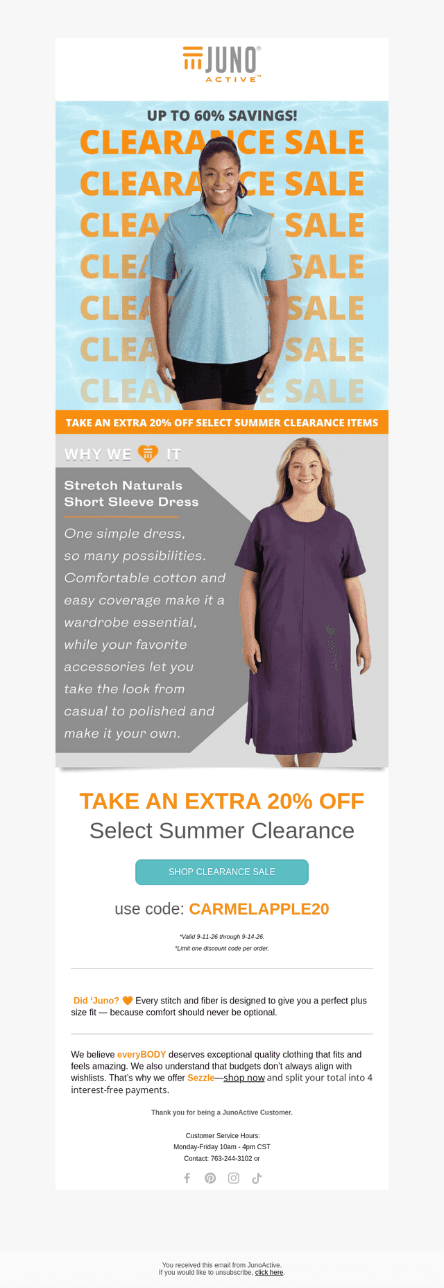 JunoActive email from Sun, Sep 13, 2026