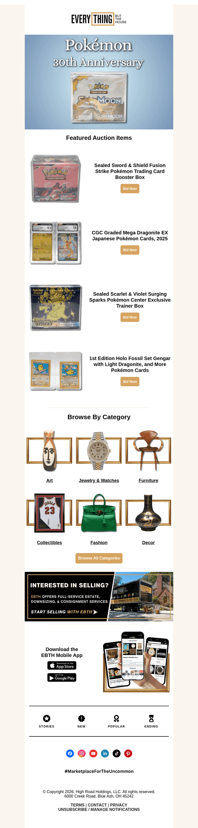 Everything But The House (EBTH) email from Sun, Sep 13, 2026