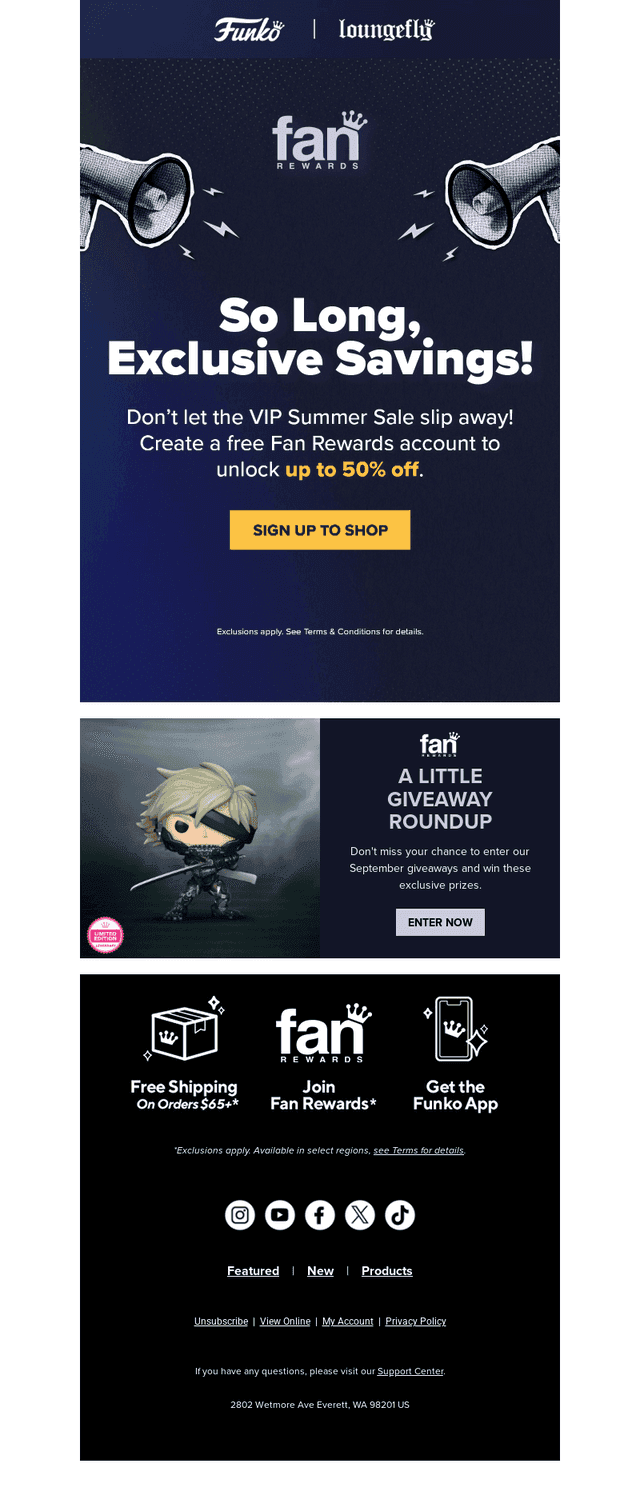 Funko email from Sun, Sep 13, 2026