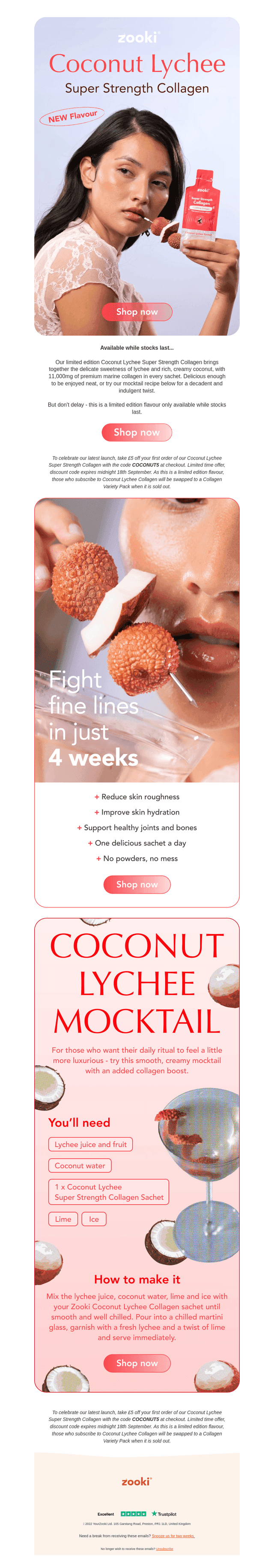 Selling fast: Coconut Lychee Collagen 🥥