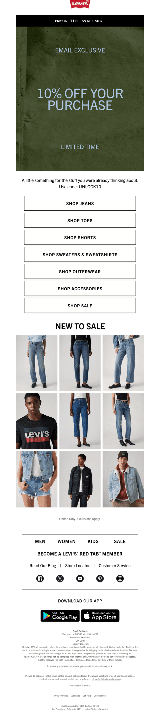 Ends Tonight! Here’s 10% off your purchase