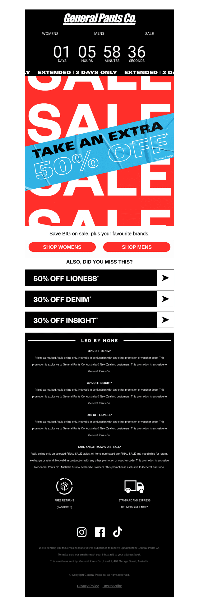 General Pants Co. email from Mon, Sep 14, 2026