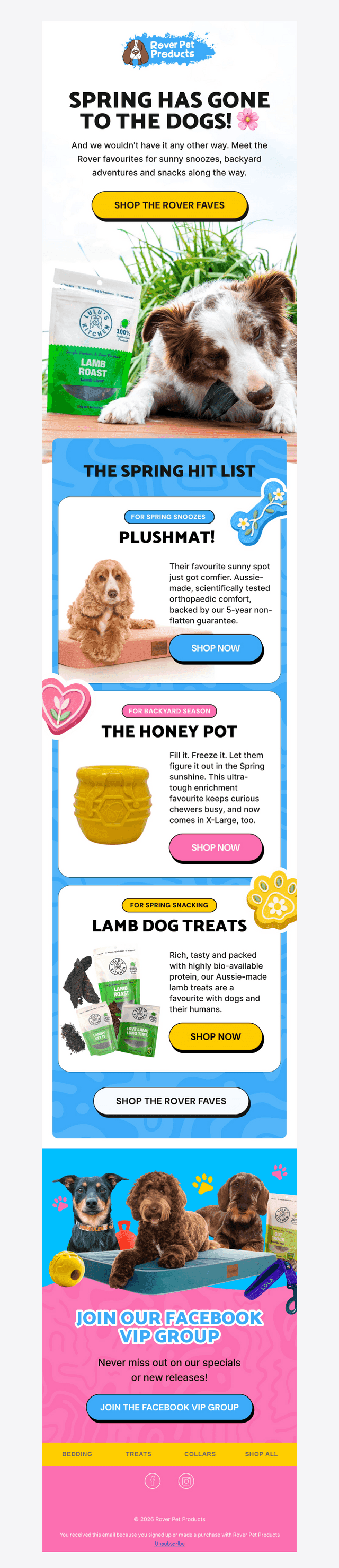 Rover Pet Products email from Mon, Sep 14, 2026