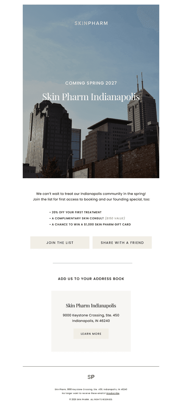 Skin Pharm email from Mon, Sep 14, 2026