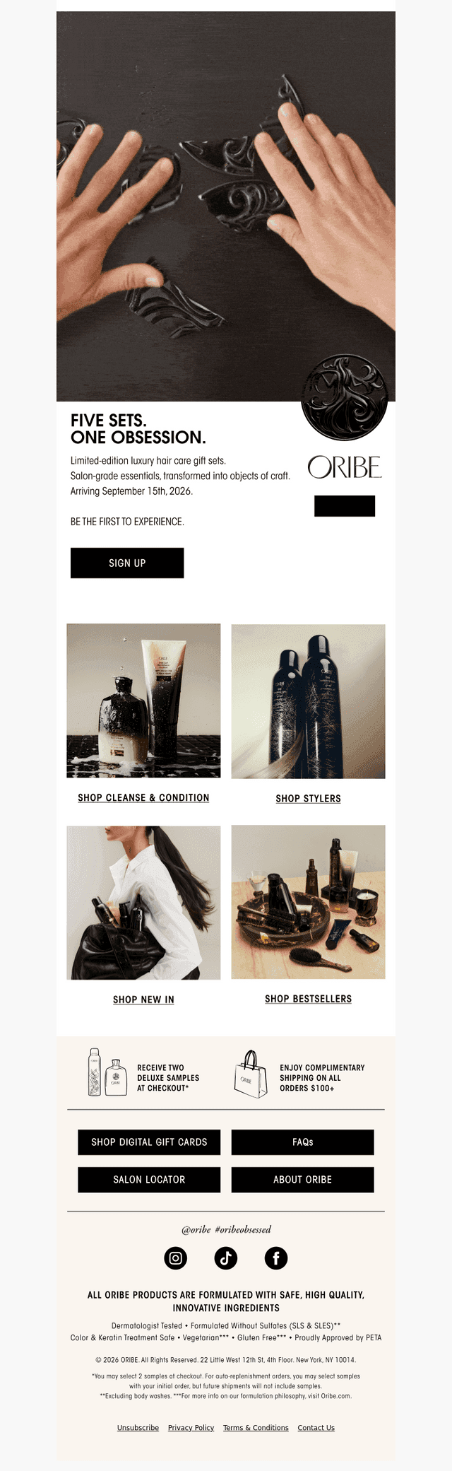 Oribe email from Mon, Sep 14, 2026