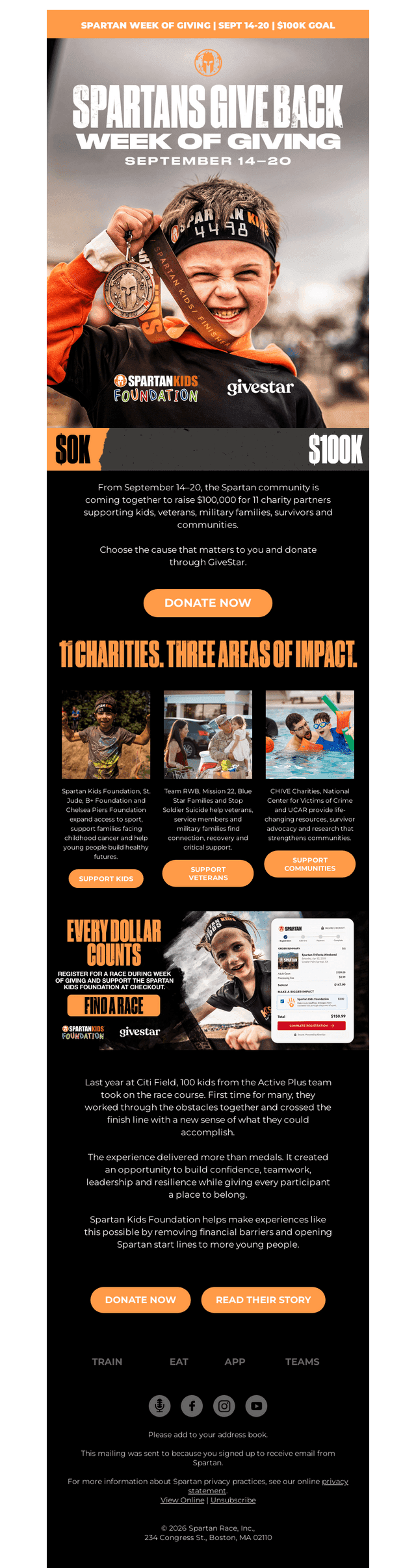 11 charities. One week. One goal.