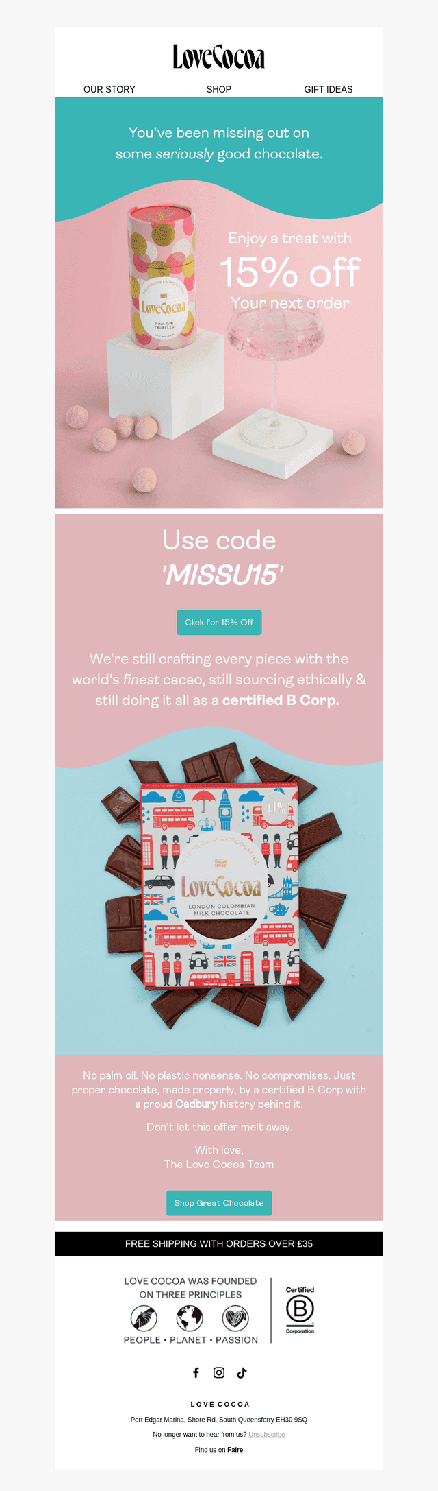 Love Cocoa email from Mon, Sep 14, 2026