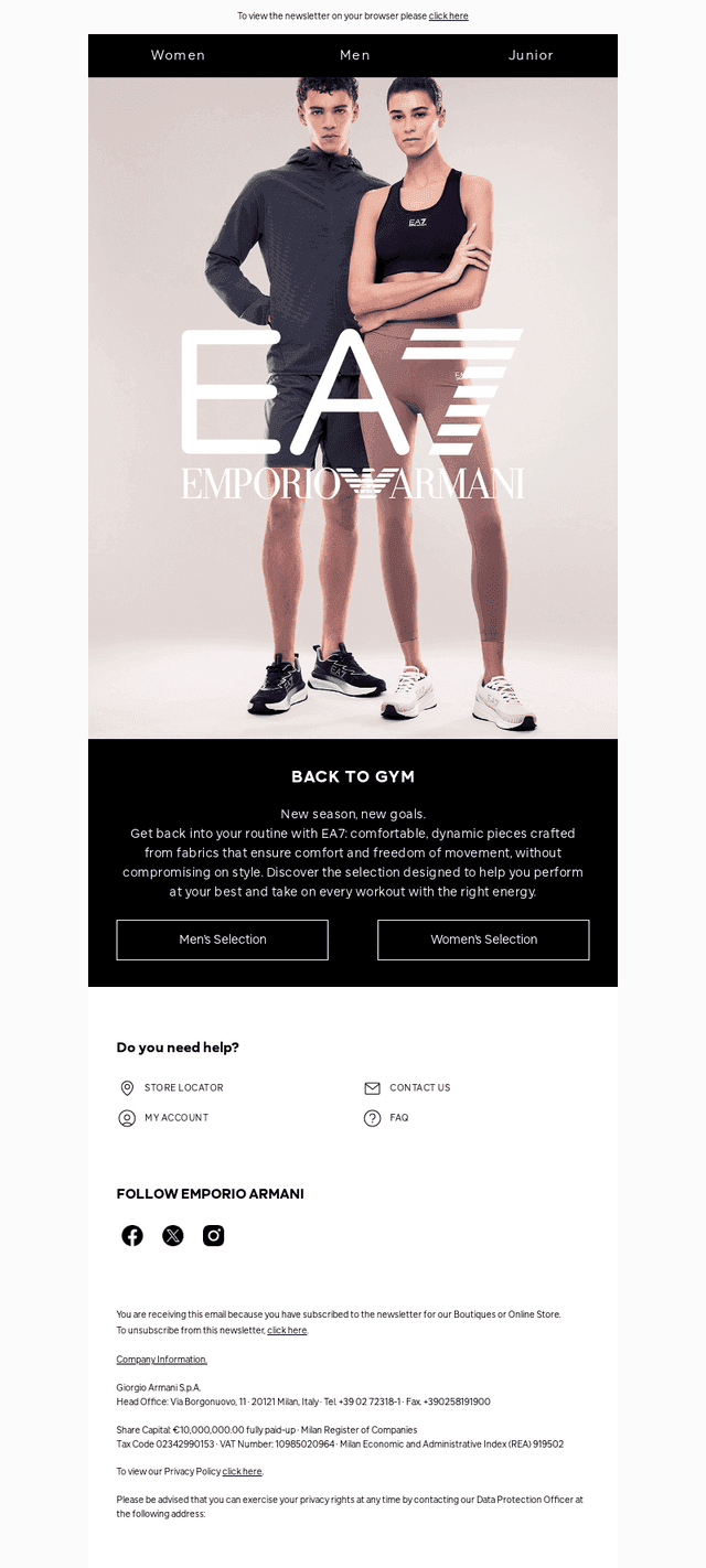 Get back to training with EA7