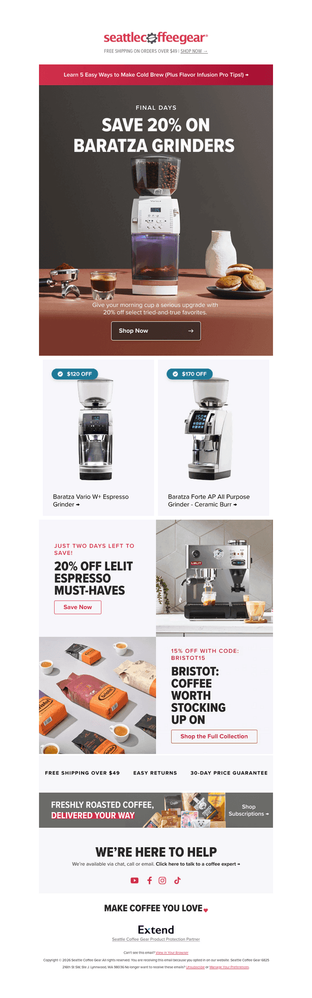 Seattle Coffee Gear email from Tue, Sep 15, 2026