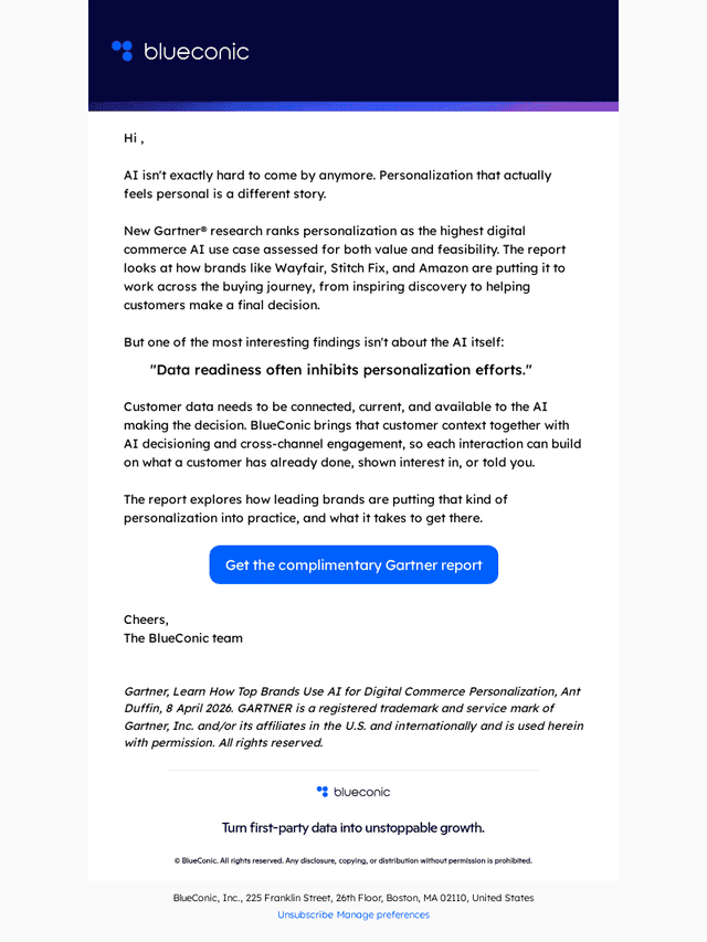 BlueConic email from Tue, Sep 15, 2026