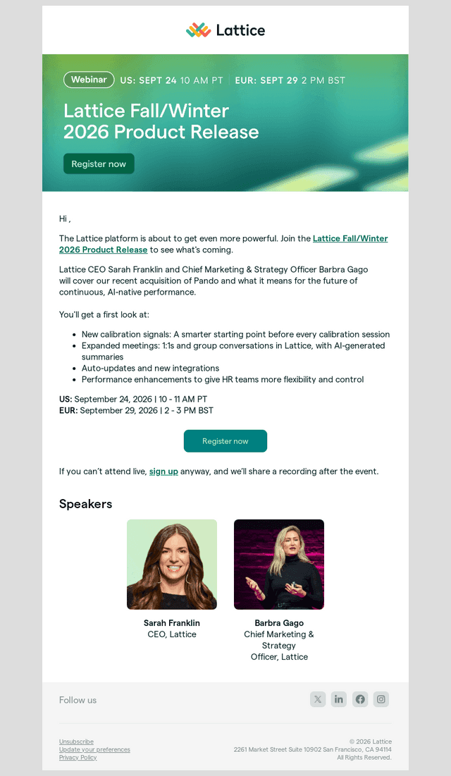 Lattice email from Tue, Sep 15, 2026