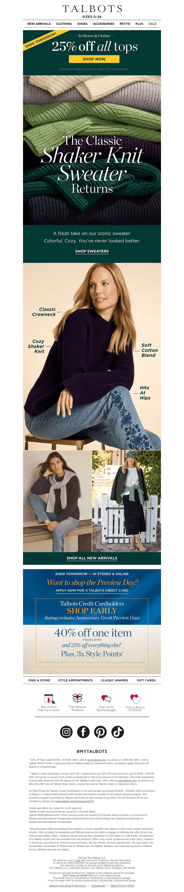 ALL these SWEATERS are 25% off!