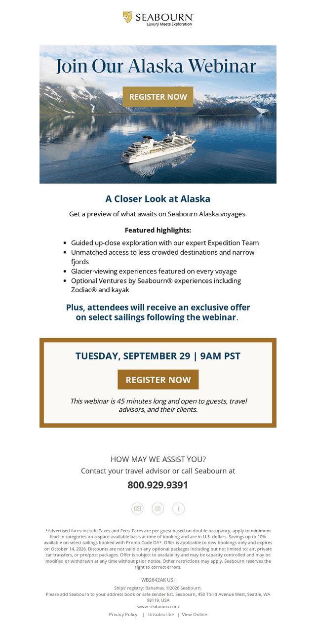 You’re Invited: Explore Alaska With Seabourn