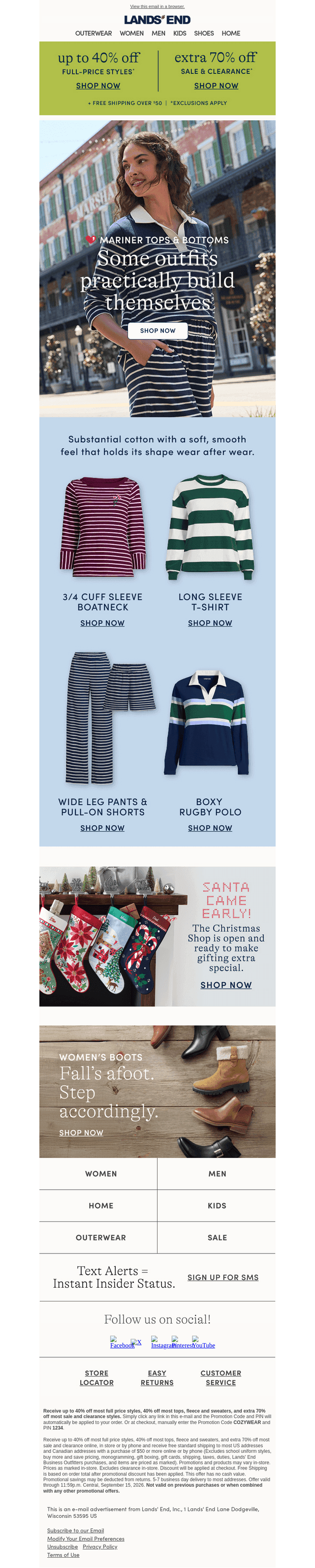 Clearance styles, now an extra 70% off!