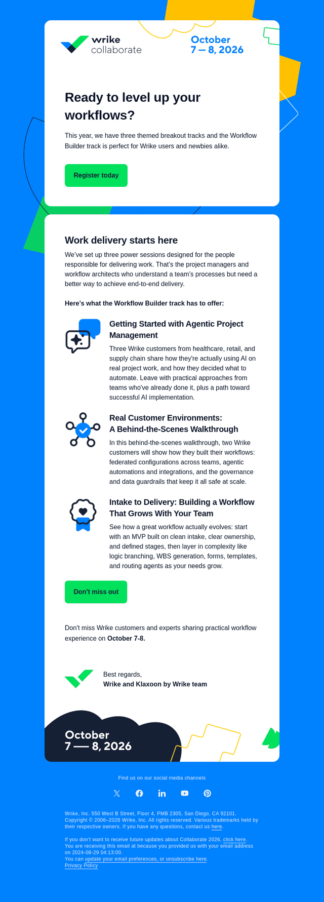 Wrike email from Wed, Sep 16, 2026