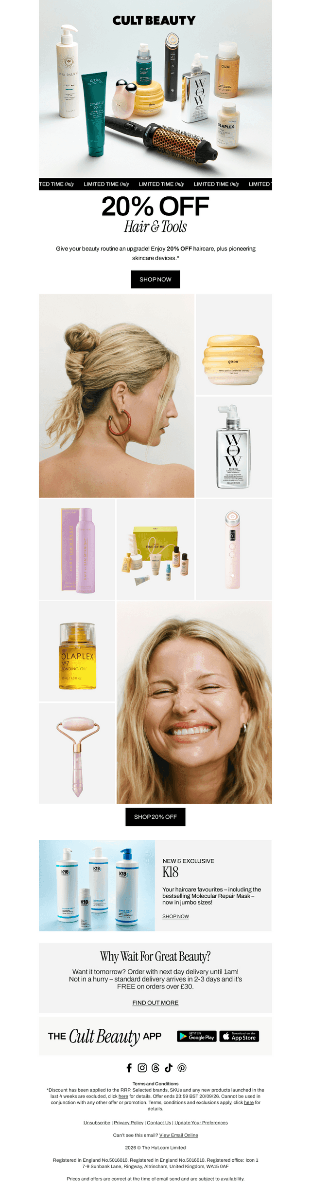 CultBeauty email from Wed, Sep 16, 2026