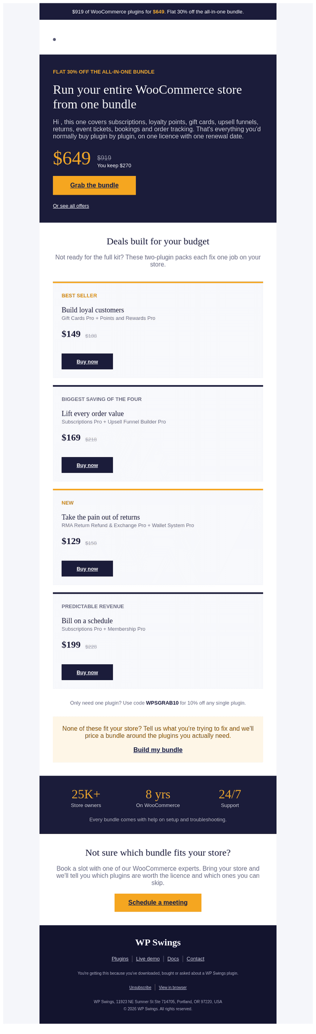 Your whole WooCommerce store, one bundle — $649