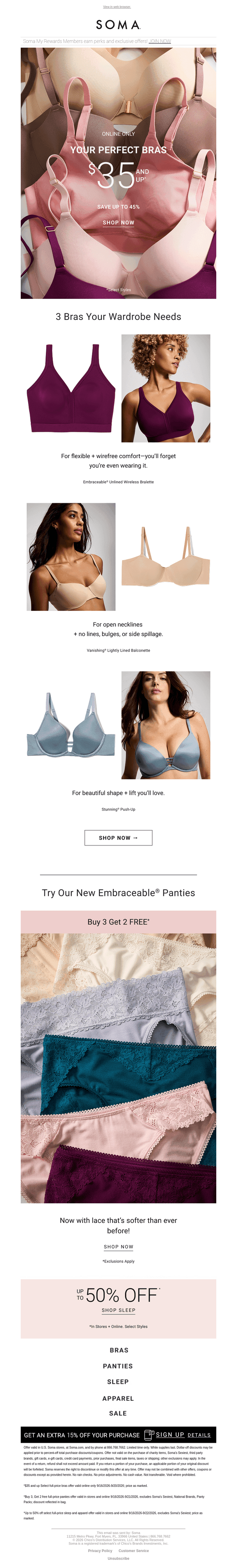 3 Bras You NEED from $35