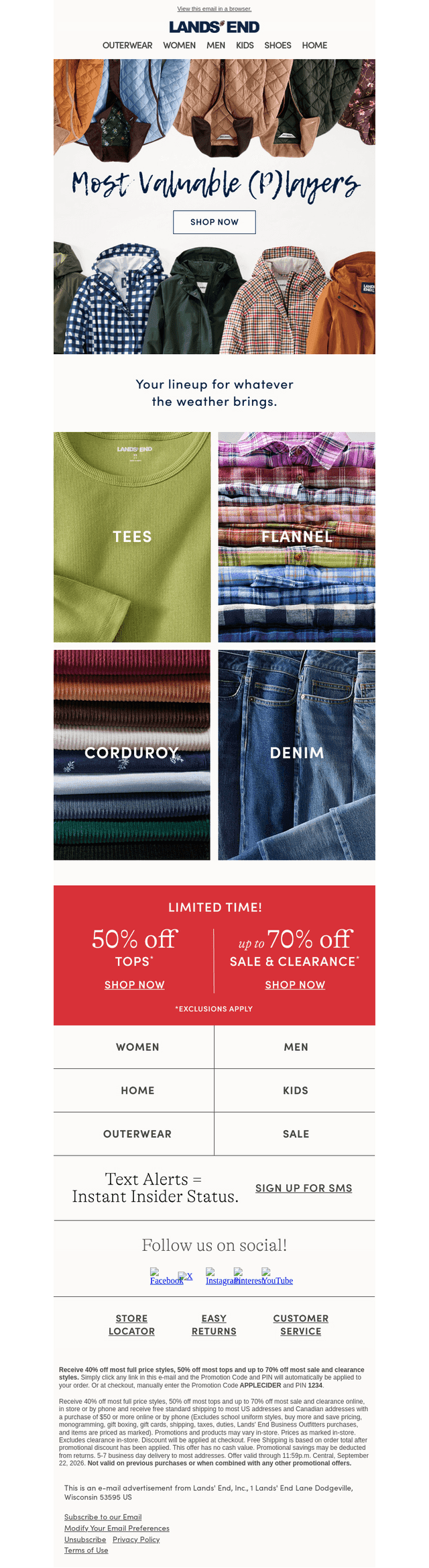 Starts today: 40% off your order! 🍂