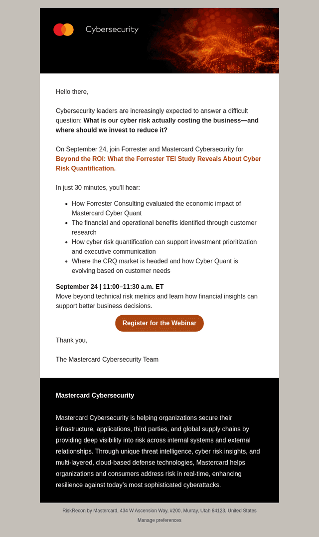 RiskRecon email from Wed, Sep 16, 2026