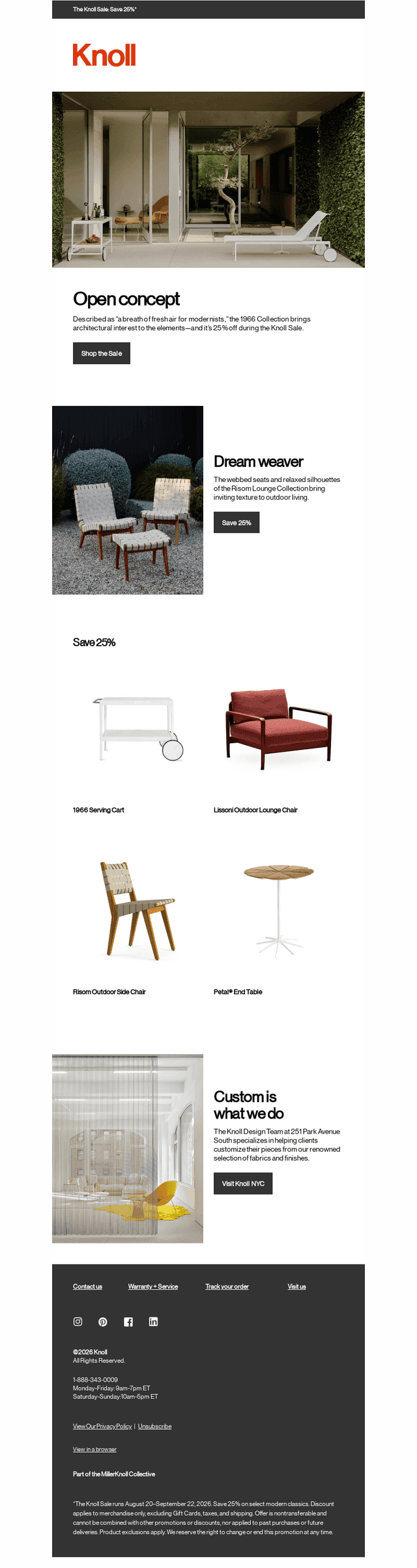 Save 25% on outdoor living
