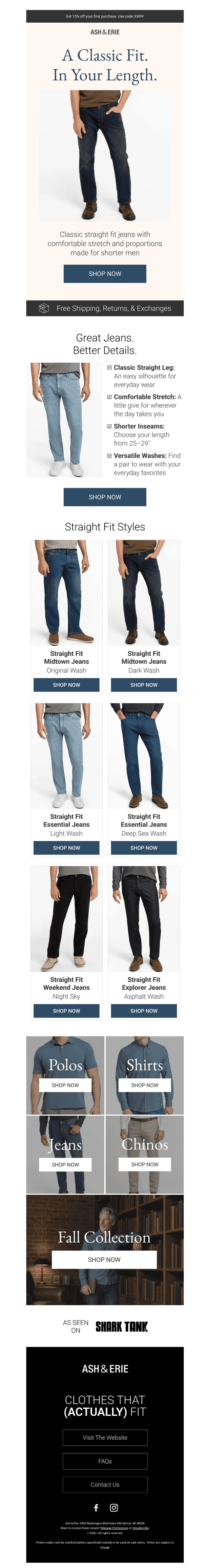 Prefer a Straight Fit? Start Here.