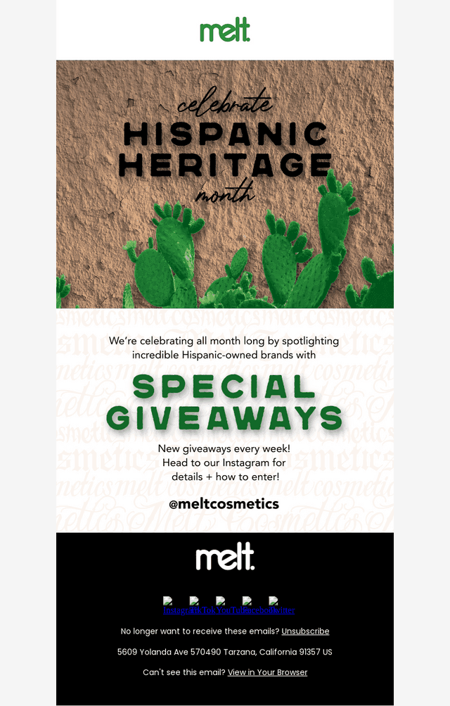 Melt Cosmetics email from Wed, Sep 16, 2026
