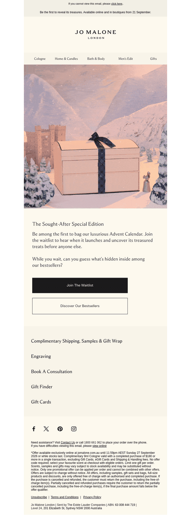 Jo Malone London email from Wed, Sep 16, 2026