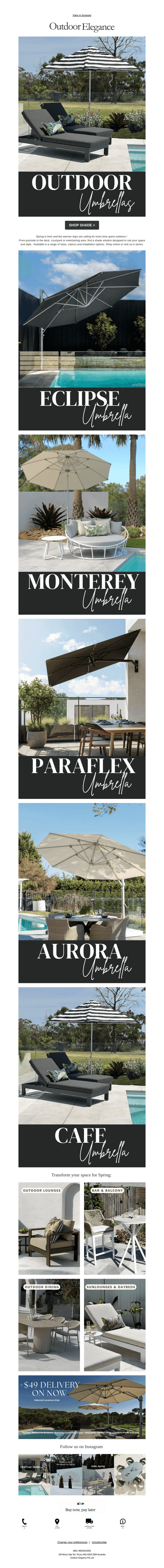 Outdoor Elegance email from Wed, Sep 16, 2026