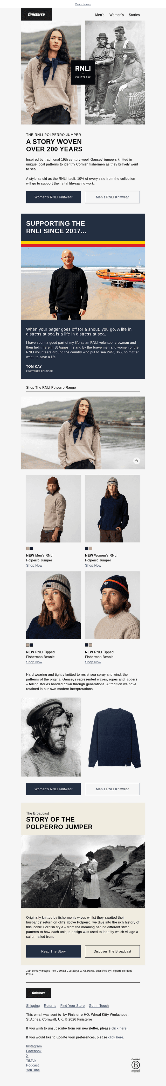 New RNLI Polperro Jumper