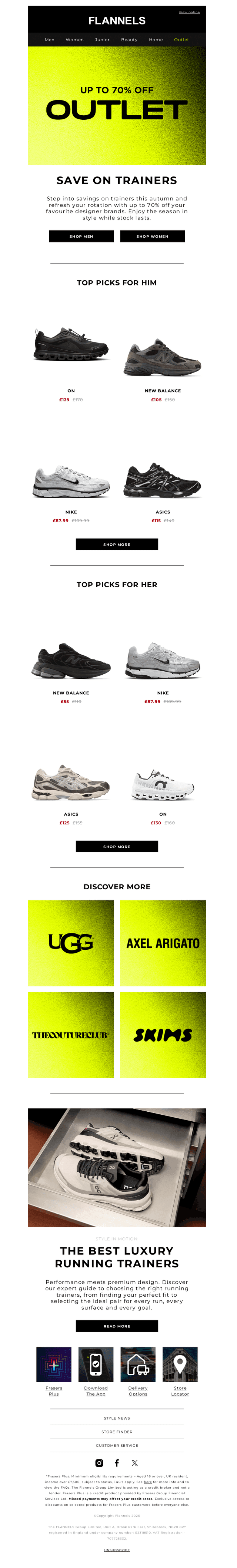 Outlet: trainers