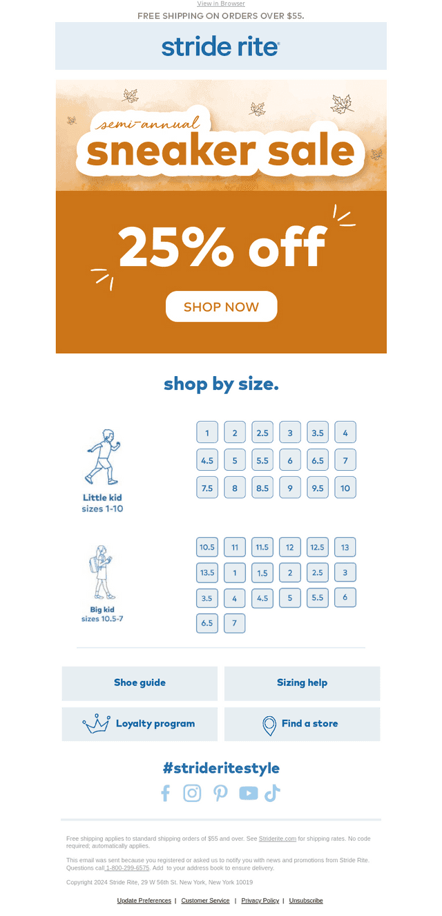 Stride Rite email from Thu, Sep 17, 2026