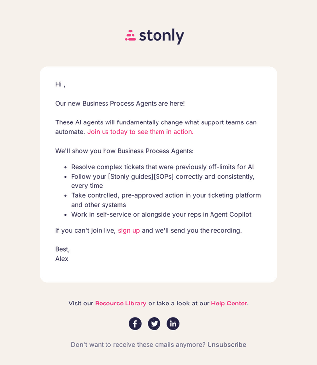 Stonly email from Thu, Sep 17, 2026