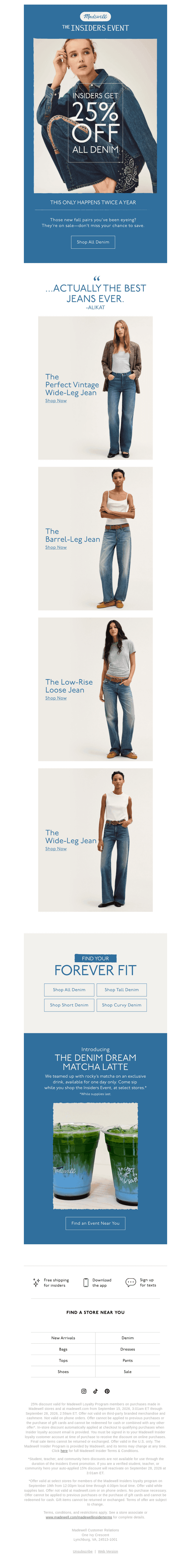 25% off five-star fall denim