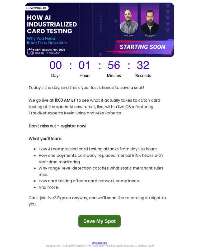 Fraud.net email from Thu, Sep 17, 2026