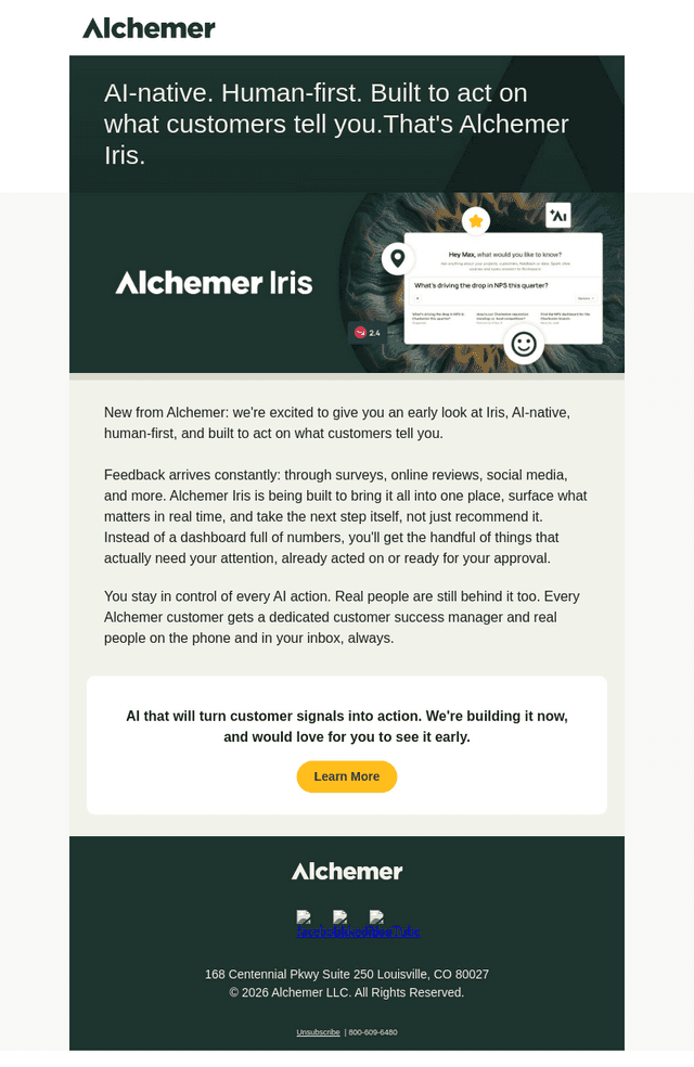Introducing Alchemer Iris: feedback that doesn't just get seen. It gets acted on.