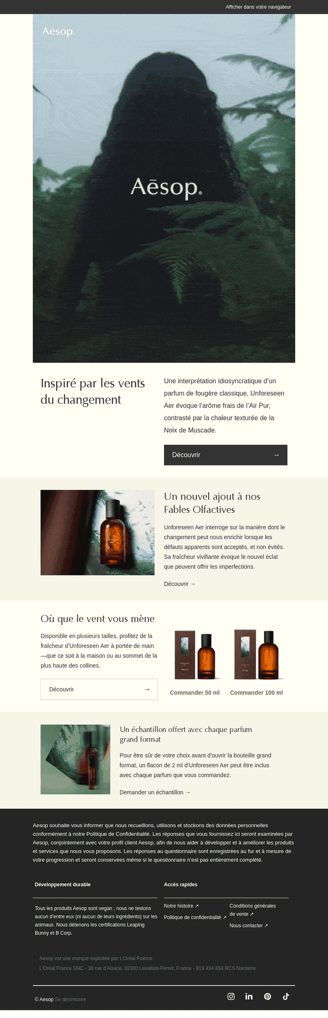 Découvrir Unforeseen Aer Eau de Parfum