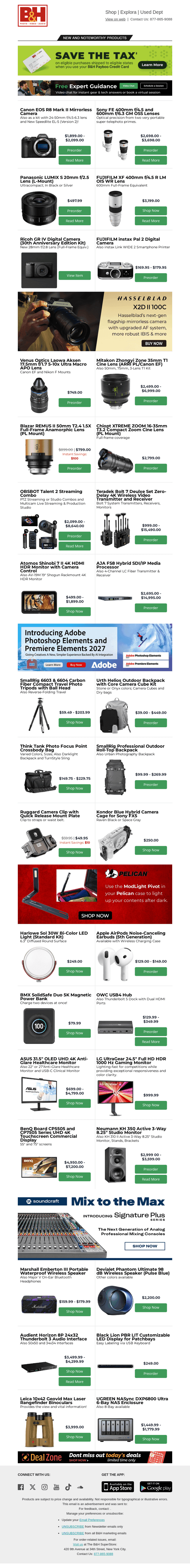 B&H Photo Video email from Thu, Sep 17, 2026