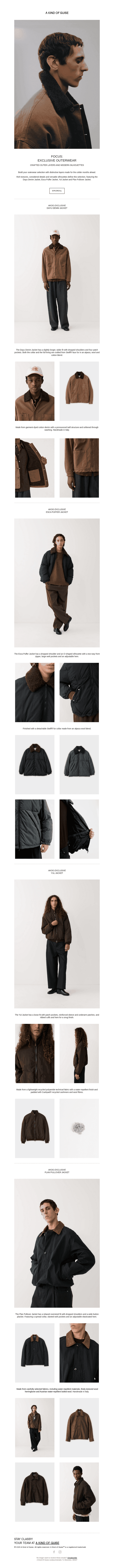 Focus: Exclusive Outerwear