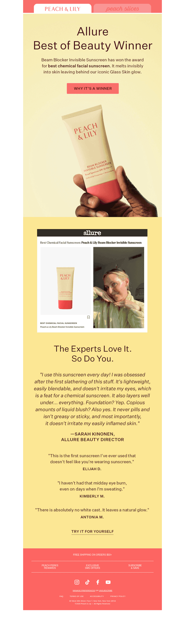Officially Allure's best sunscreen🏆
