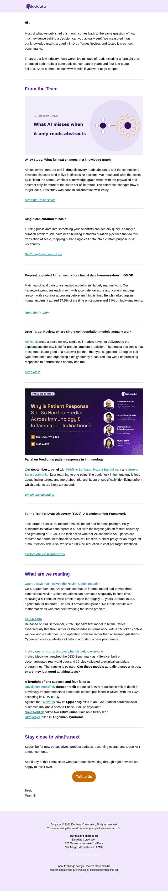 Elucidata email from Thu, Sep 17, 2026