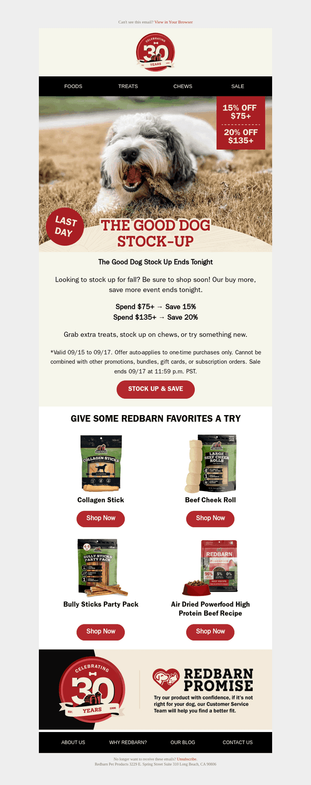 Last Chance to Stock Up & Save