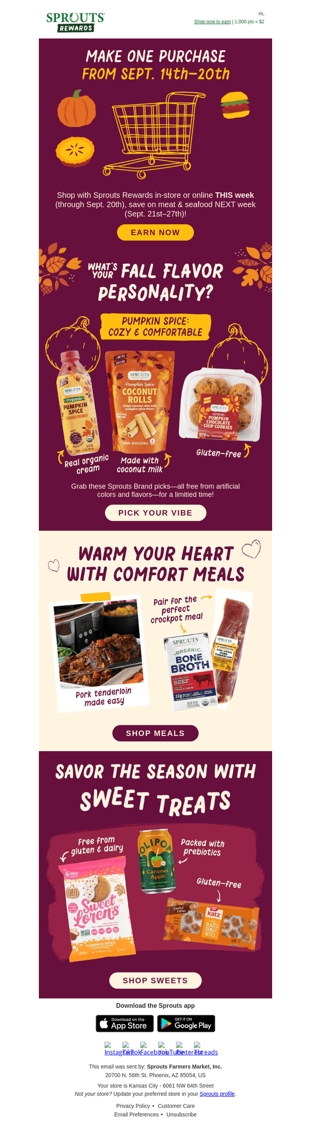 Sprouts Farmers Market email from Thu, Sep 17, 2026