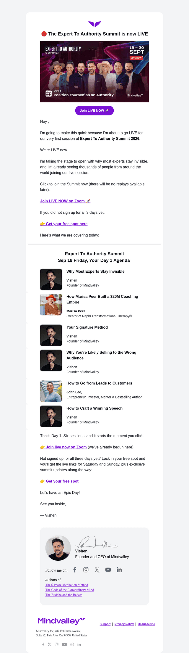 🔴 Expert To Authority Summit is now LIVE